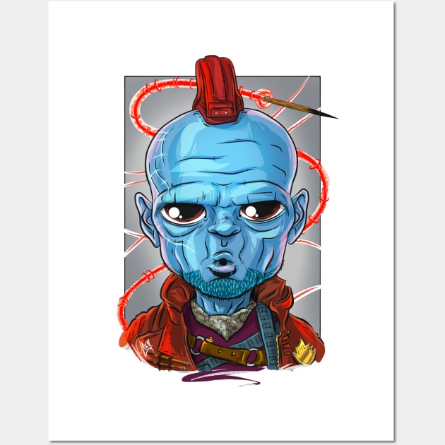 Pop Culture Caricature #8 - Yondu Wall Art by yazgar